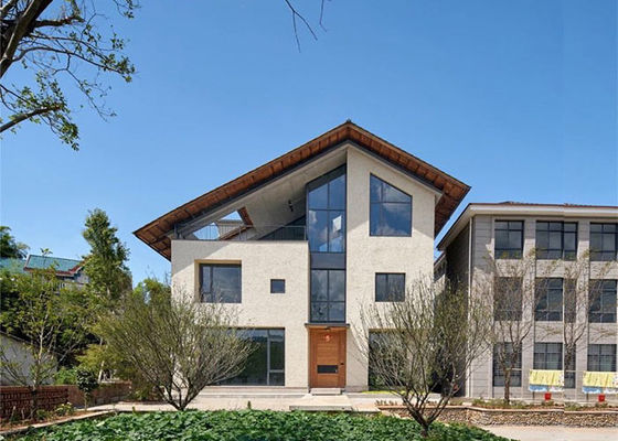 Menghemat Energi Prefab 2 Lantai Villa Baja Ringan Bangunan Prefabrik Hidup Modern