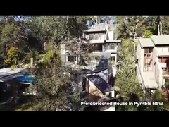 2 Kamar Tidur Prefab Rumah Dengan Ukuran Disesuaikan Dan EPS / Rock Wool / PU Sandwich Panel Atap