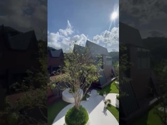 Kit Rumah Prefab Dengan Kerangka Baja Ringan Rumah Modular Untuk Liburan Dan Camping