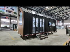 EU/AU/USA Standard Prefabricated Modular Home Kit Rumah Kecil Beroda Dengan Tiga Kamar Tidur