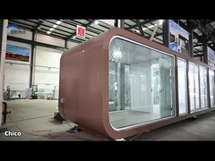 Kerangka Baja Gauge Ringan Rumah Prefab Modular Kantor Kebun Dengan Jendela Kaca Ganda