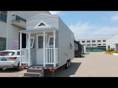Rumah Treler Glamping Modern Rumah Kecil Mobil Rumah Siap Untuk Kapal Dengan Roda