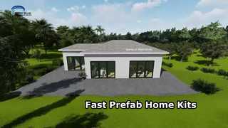 Perkenalkan Rumah Keluarga Tunggal Aus Dengan Vila Kit Rumah Modular Prefab Baja Ringan Garasi