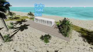 Taman Prefabrikasi Stuido Chico Apple Cabin Hawa Dengan Rangka Baja Ringan